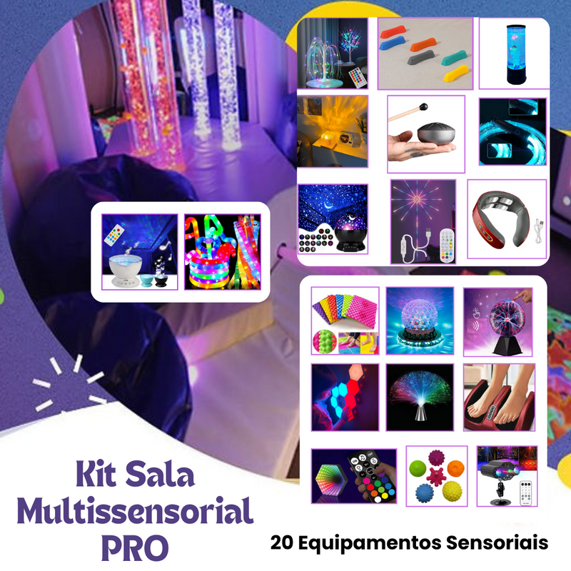 Kit Multissensorial PRO (20 Equipamentos Sensoriais)