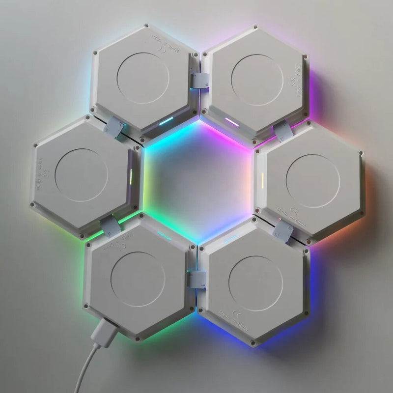 Luminária De Parede Quântica Hexagonal Led