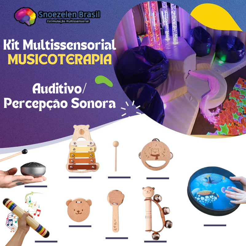 Kit Multissensorial MUSICOTERAPIA  - Auditivo/ Percepção Sonora