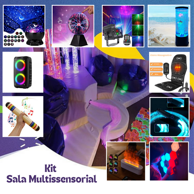 Combo Kits -  Sala Multissensorial + Sala Negra + Brinde 600 Atividades