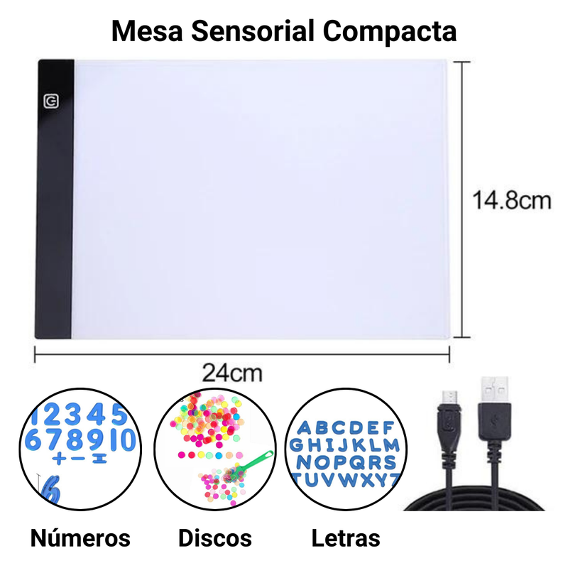 Mesa Sensorial Snoezelen + Brinquedos (Brinde)