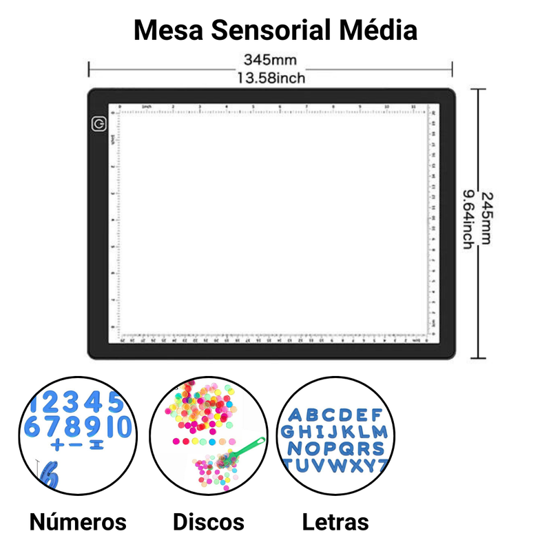 Mesa Sensorial Snoezelen + Brinquedos (Brinde)